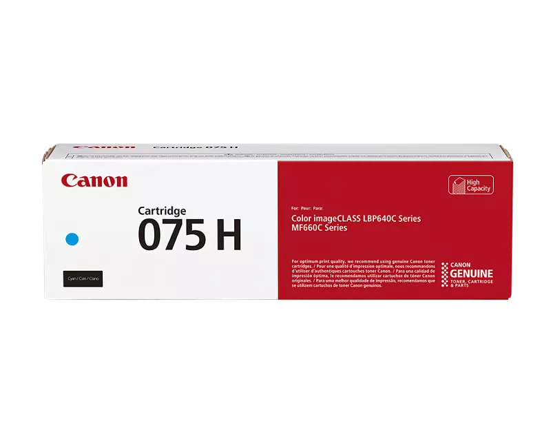 Canon Genuine 075 H Cyan High Capacity Toner Cartridge