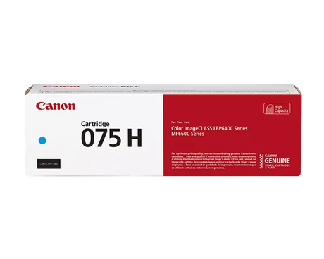 Canon Genuine 075 H Cyan High Capacity Toner Cartridge