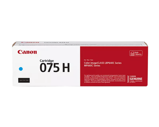 Canon Genuine 075 H Cyan High Capacity Toner Cartridge