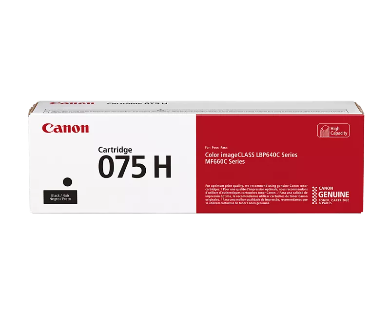 Canon Genuine 075 H Black High Capacity Toner Cartridge