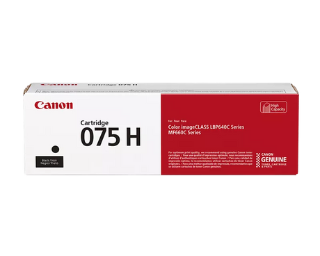 Canon Genuine 075 H Black High Capacity Toner Cartridge