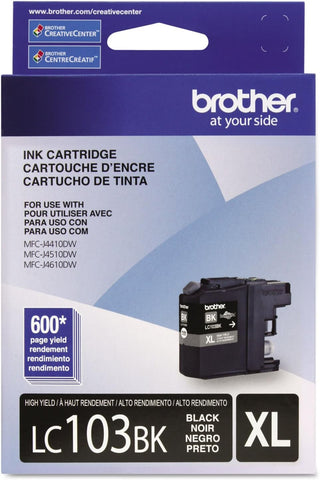 Brother Genuine High Yield Black Ink Cartridge, LC103BK