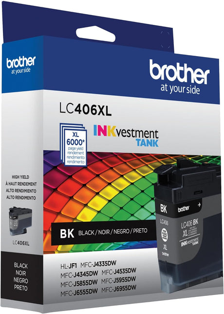 Brother LC406XLBKS INKvestment Tank High-Yield Ink, Black