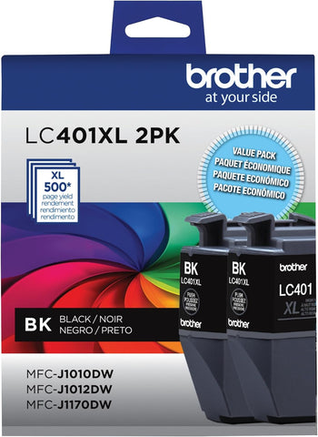 Brother LC401XL2PKS High-Yield Ink, 2 pack Black