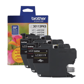 Brother Genuine LC30113PKS Standard-yield 3-Pack Color Ink Cartridges — official Brother product image