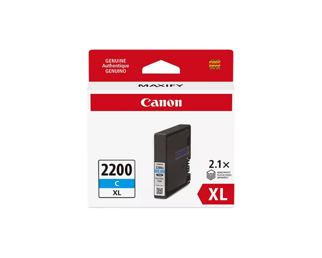 Canon Genuine PGI-2200 XL Cyan Pigment Ink Tank