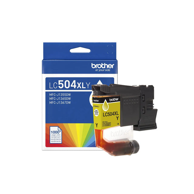 Brother Genuine LC504XLYS High Yield Yellow Ink Cartridge — official Brother product image