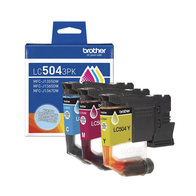 Brother Genuine LC5043PKS Standard Yield 3-Pack Color Ink Cartridges — official Brother product image