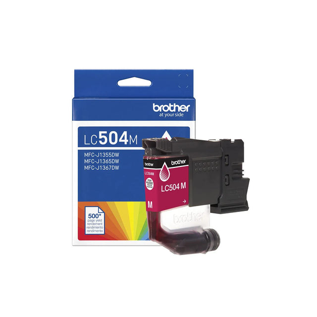 Brother Genuine LC504MS Standard Yield Magenta Ink Cartridge — official Brother product image