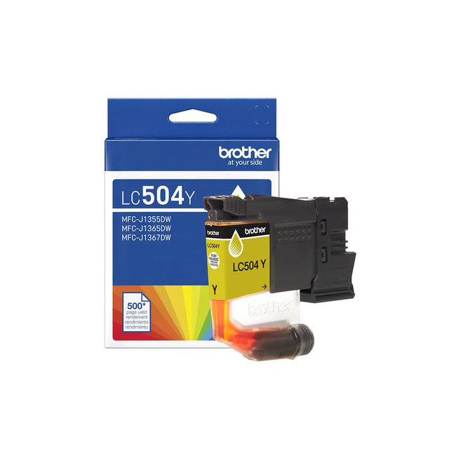 Brother Genuine LC504YS Standard Yield Yellow Ink Cartridge — official Brother product image