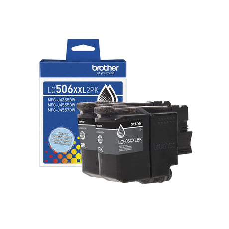 Brother Genuine LC506XXL2PKS Super High Yield Black Ink Cartridge Pack — official Brother product image