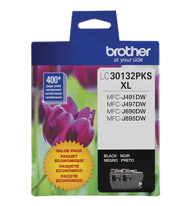 Brother LC30132PKS High-Yield Ink, 2 pack, Black