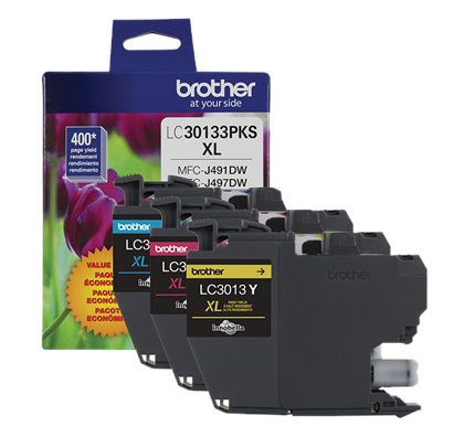 Brother LC30133PKS High-Yield Ink, 3 pack Color, Cyan Magenta Yellow