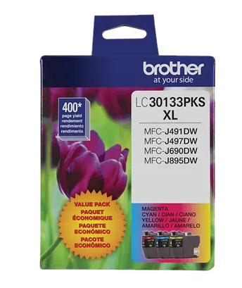 Brother LC30133PKS High-Yield Ink, 3 pack Color, Cyan Magenta Yellow