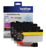 Brother LC30333PKS Super High-Yield Ink, 3 pack Color, Cyan Magenta Yellow