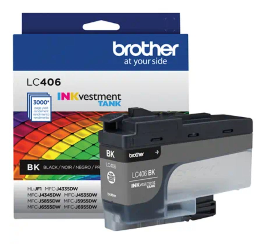 Brother LC406BKS INKvestment Standard-yield Ink, Black