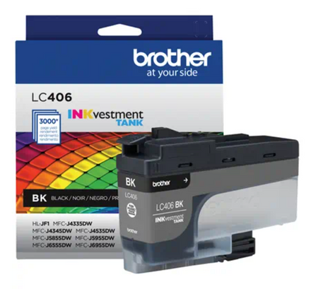 Brother LC406BKS INKvestment Standard-yield Ink, Black