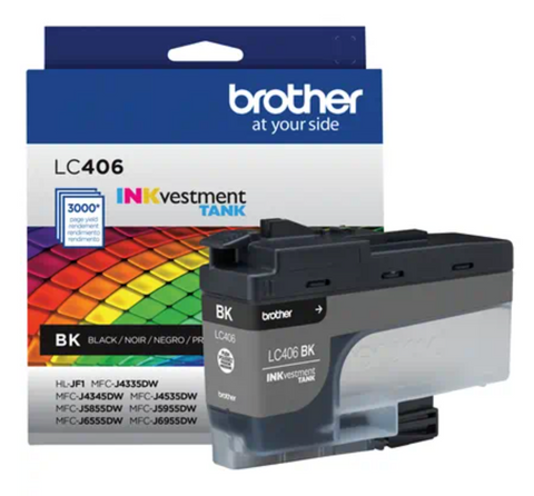 Brother LC406BKS INKvestment Standard-yield Ink, Black