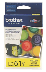 Brother LC61Y Standard-Yield Ink, 1 pack Yellow