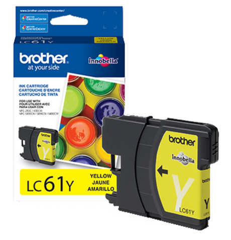 Brother LC61Y Standard-Yield Ink, 1 pack Yellow