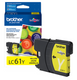 Brother LC61Y Standard-Yield Ink, 1 pack Yellow