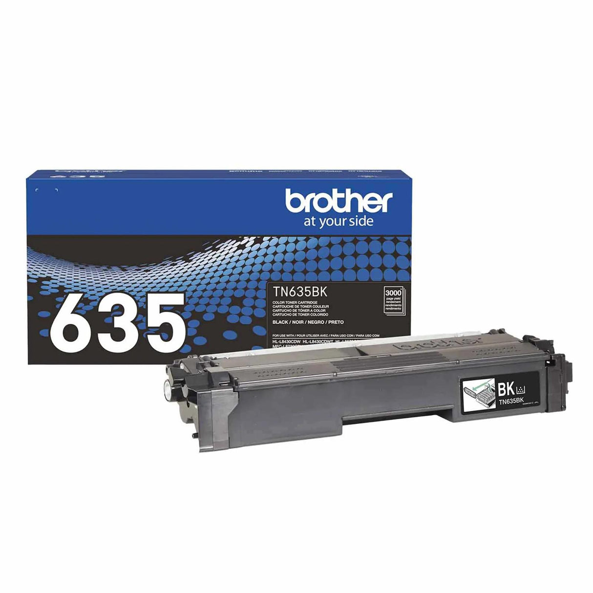 Brother Genuine TN635BK Standard Yield Black Toner Cartridge — official Brother product image
