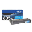 Brother Genuine TN635XLC High Yield Cyan Toner Cartridge — official Brother product image