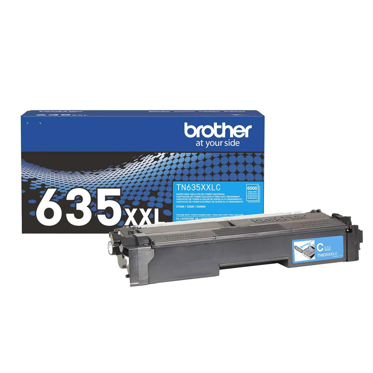 Brother Genuine TN635XXLC Super High Yield Cyan Toner Cartridge — official Brother product image