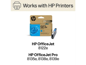 HP 923e EvoMore Cyan Original Ink Cartridge, 4K0T4LN — official product image