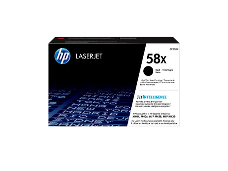 HP 58X High Yield Black Original LaserJet Toner Cartridge, CF258X - official HP product image