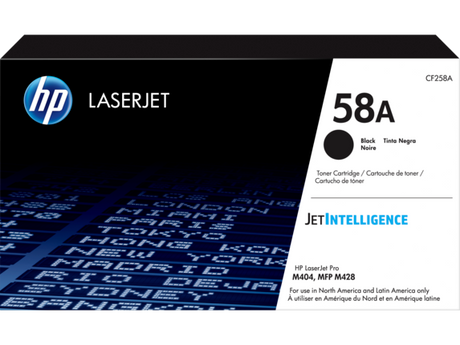 HP 58A Black Original LaserJet Toner Cartridge, CF258A - official HP product image