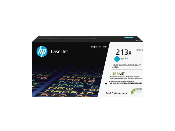 HP 213X High Yield Cyan Original LaserJet Toner Cartridge, W2131X - official HP product image