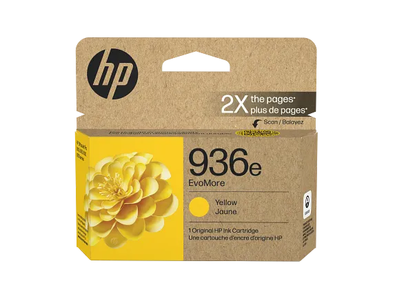 HP 936e EvoMore Yellow Original Ink Cartridge, 4S6V5LN — official product image