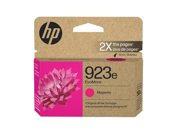 HP 923e EvoMore Magenta Original Ink Cartridge, 4K0T5LN — official product image