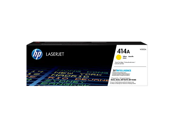 HP 414A Yellow Original LaserJet Toner Cartridge, W2022A - official HP product image