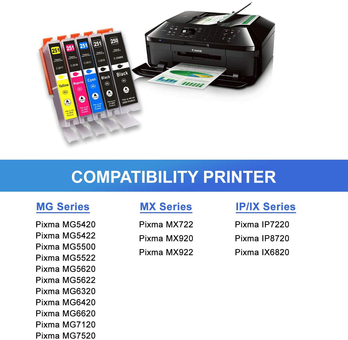 Arthur Imaging Compatible Ink Cartridge Replacement for Canon PGI-225XL CLI-226XL (12 Large Black, 4 Small Black, 4 Cyan, 4 Yellow, 4 Magenta, 28-Pack)