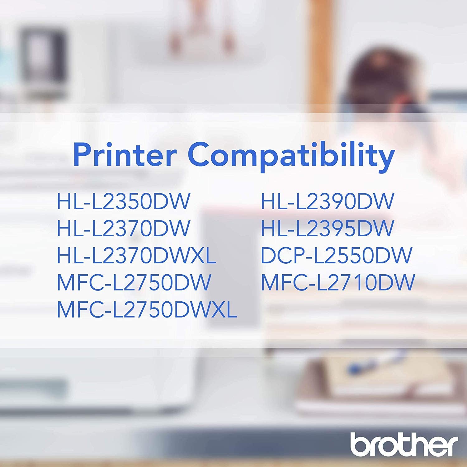 Brother Genuine TN760 High‐Yield Black Printer Toner Cartridge 