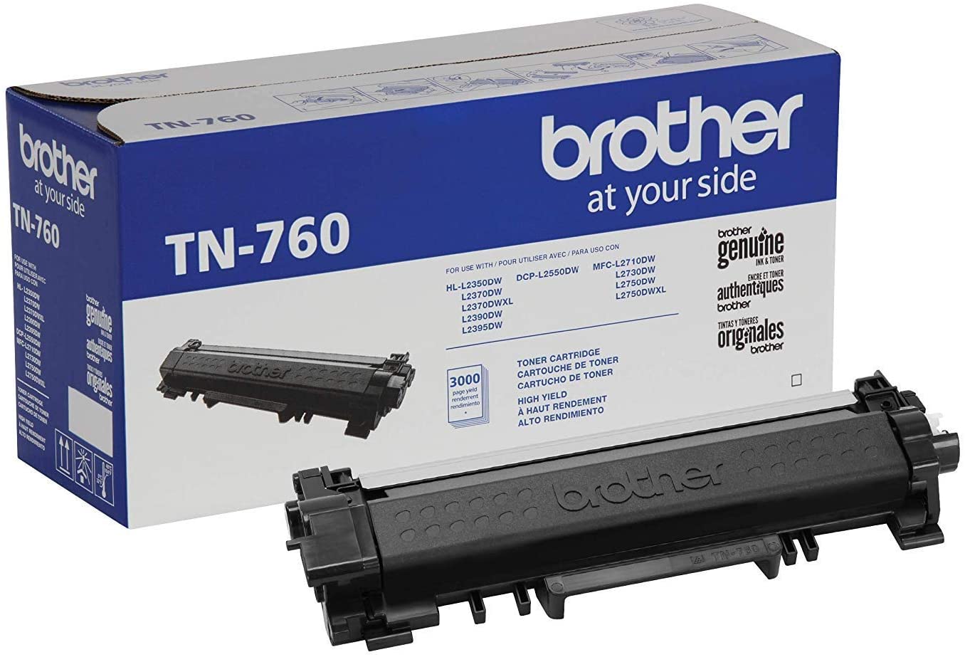 Brother TN760 High Yield Toner Cartridge