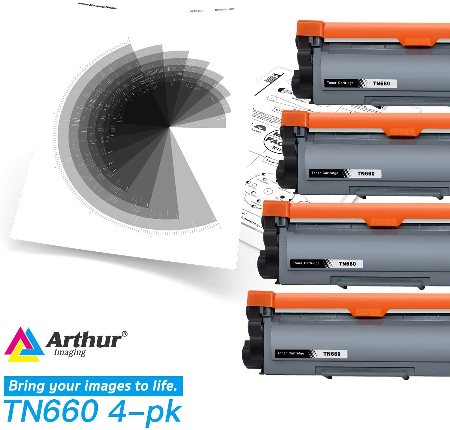 Arthur Imaging Compatible Replacement Combo Set for Brother TN630 TN66