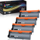 Arthur Imaging Compatible Replacement Combo Set for Brother TN630 TN660 (4 High Yield Black Toner Cartridge, 4-Pack)