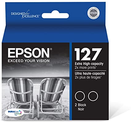 Epson T127120-D2 DURABrite Ultra Black Dual Pack Extra High Capacity Cartridge Ink,Black Multipack