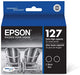 Epson T127120-D2 DURABrite Ultra Black Dual Pack Extra High Capacity Cartridge Ink,Black Multipack