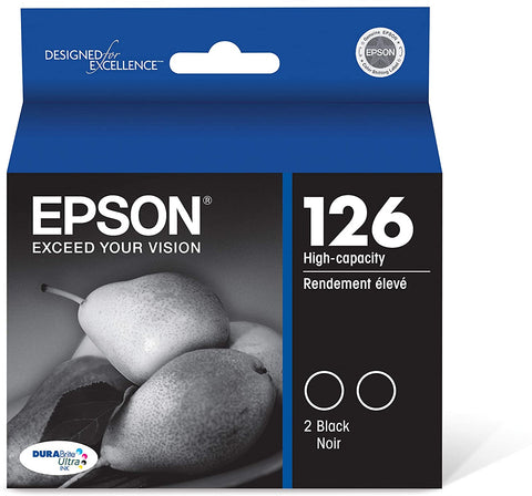 Epson T126120-D2 DURABrite Ultra Black Dual Pack High Capacity Cartridge Ink