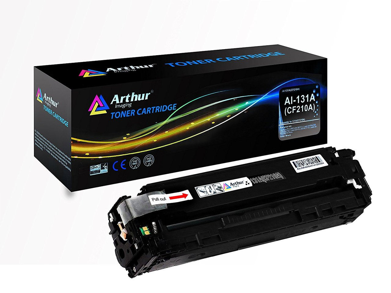 Arthur Imaging Compatible Toner Cartridge Replacement for HP 131A(CF210A) (Black, 1-Pack)