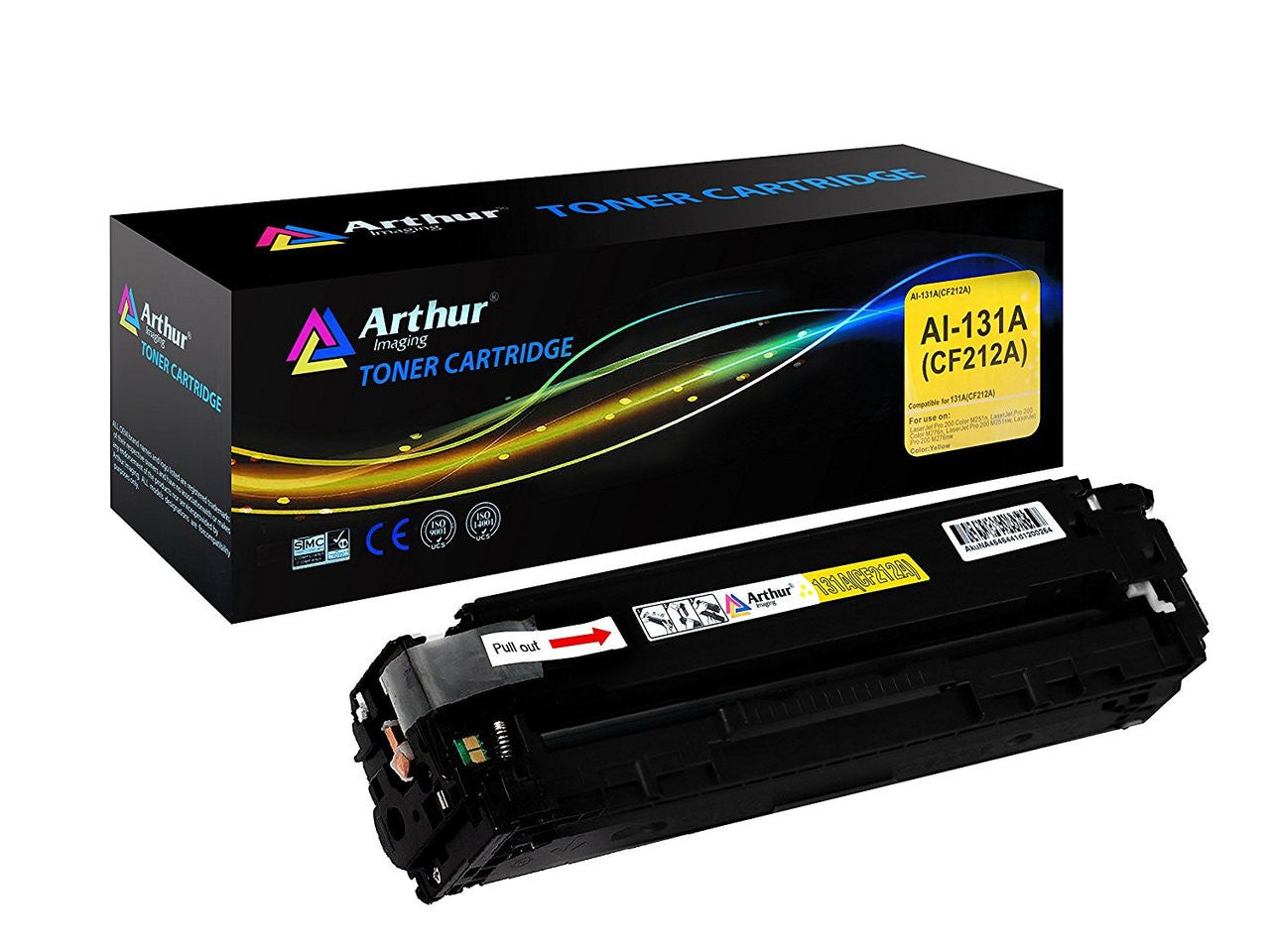 Arthur Imaging Compatible Toner Cartridge Replacement for HP 131A(CF212A) (Yellow, 1-Pack)