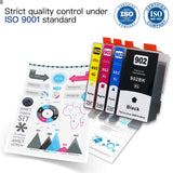 Arthur Imaging Remanufactured Ink Cartridge Replacement for HP 902XL (1 Black, 1 Cyan, 1 Magenta, 1 Yellow, 4-Pack)