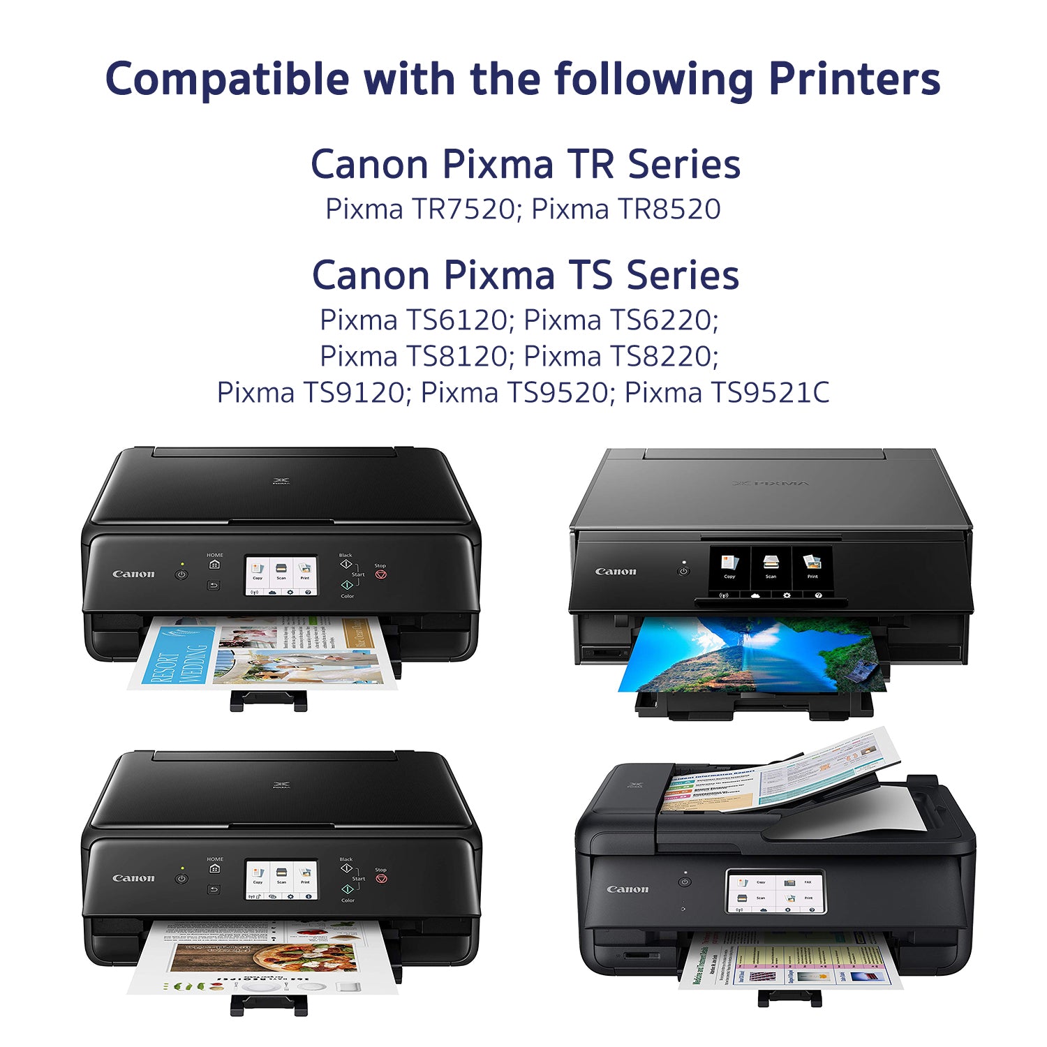 Arthur Imaging Compatible Ink Cartridge Replacement for PGI280XXL CLI281XXL (1 Large Black, 1 Small Black, 1 Cyan, 1 Yellow, 1 Magenta, 5-Pack)