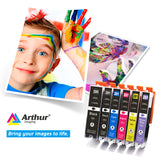 Arthur Imaging Compatible Ink Cartridge Replacement for PGI280XXL CLI281XXL (1 Large Black, 1 Small Black, 1 Cyan, 1 Yellow, 1 Magenta, 1 Photo blue, 6-Pack)