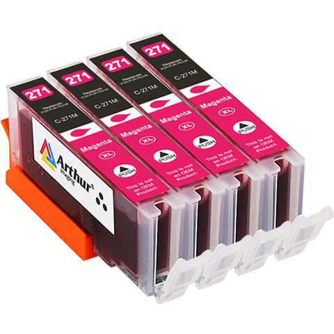 Arthur Imaging 4 Pack Compatible Ink Cartridge Replacement for 271XL(4 Magenta)