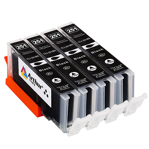 Arthur Imaging Compatible Ink Cartridge Replacement for Canon CLI-251XL(4 Small Black)